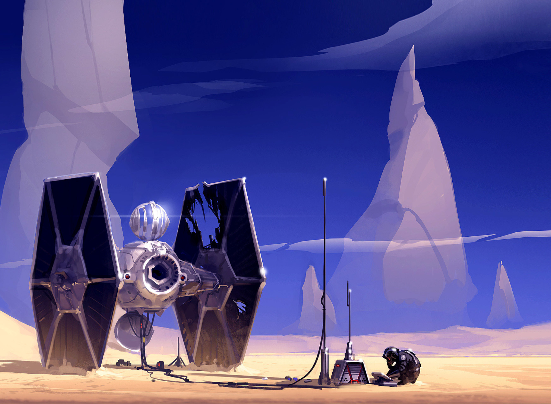 Spaceship from Star Wars screenshot #1 1920x1408