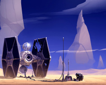 Spaceship from Star Wars wallpaper 220x176