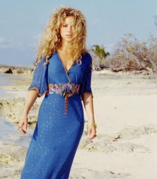 Shakira On Beach sfondi gratuiti per 320x480