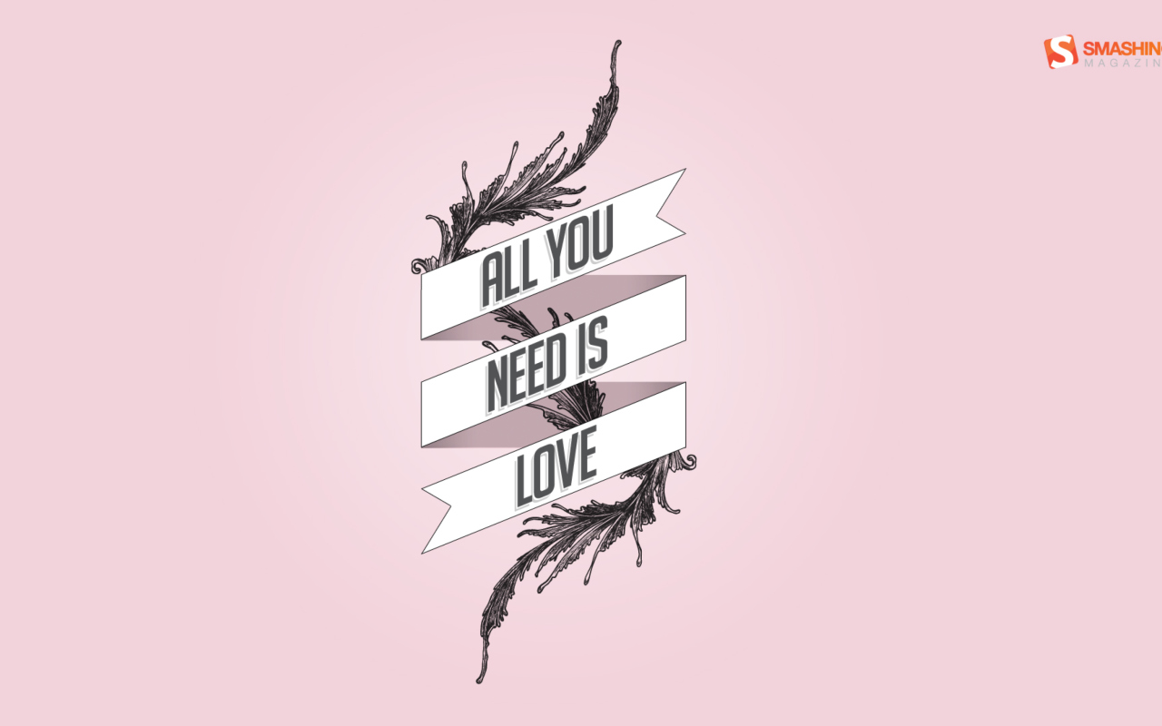 Das All You Need Is Love Wallpaper 1280x800