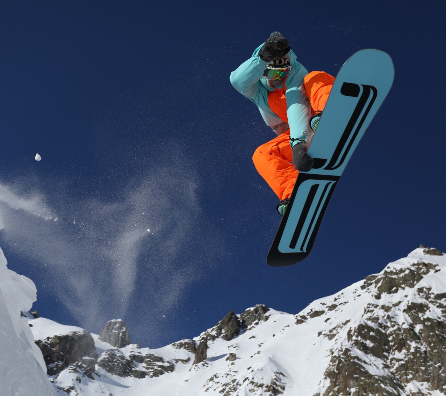 Fondo de pantalla Extreme Snowboarding 1440x1280