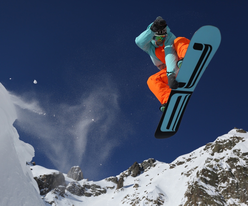 Fondo de pantalla Extreme Snowboarding 960x800