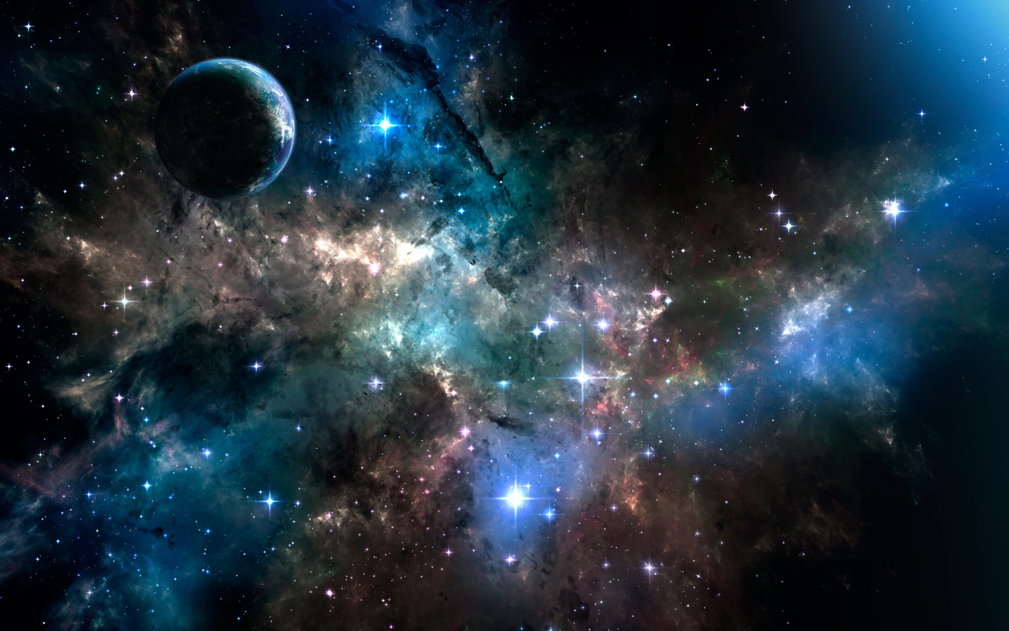 Screenshot №1 pro téma Deep Dark Space 1440x900