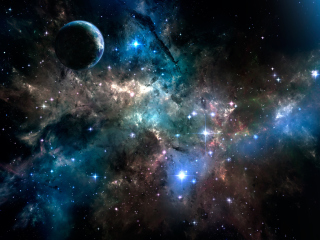 Screenshot №1 pro téma Deep Dark Space 320x240