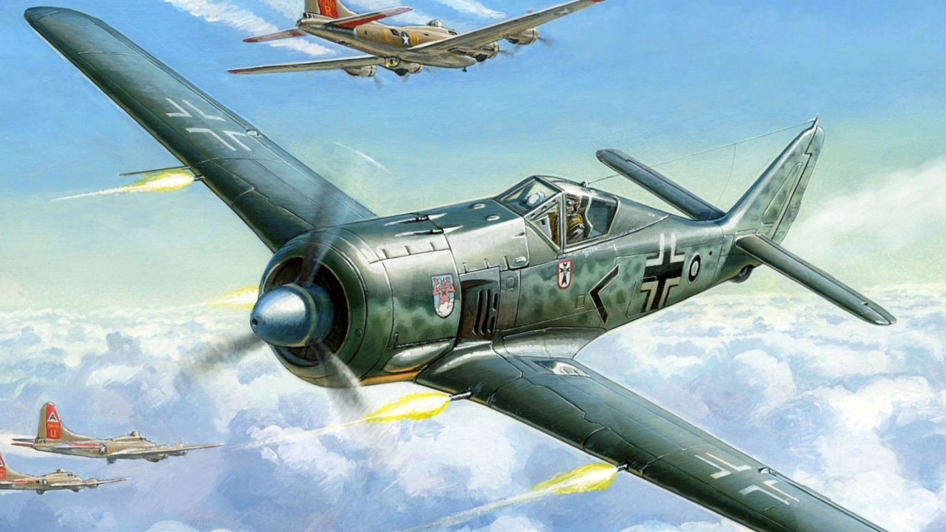 Das Focke Wulf Fw 190 Wallpaper 1366x768