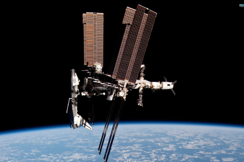 Обои International Space Station 480x320