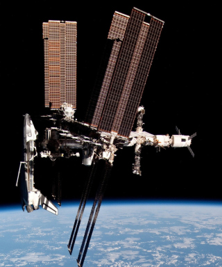International Space Station papel de parede para celular para Nokia C2-02