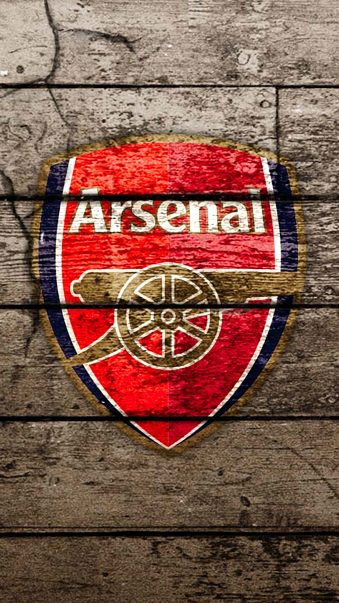 Fondo de pantalla Wooden Arsenal Badge 1080x1920