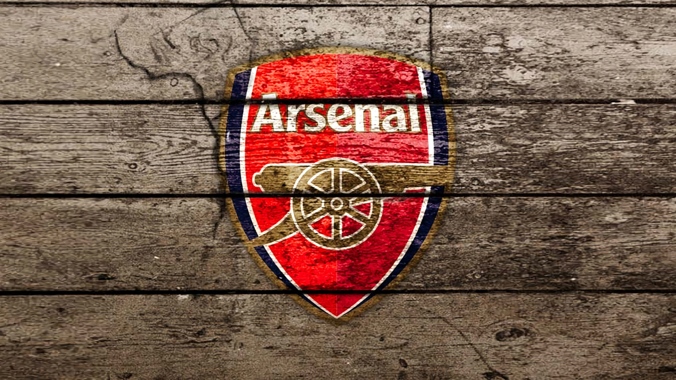 Wooden Arsenal Badge wallpaper 1366x768