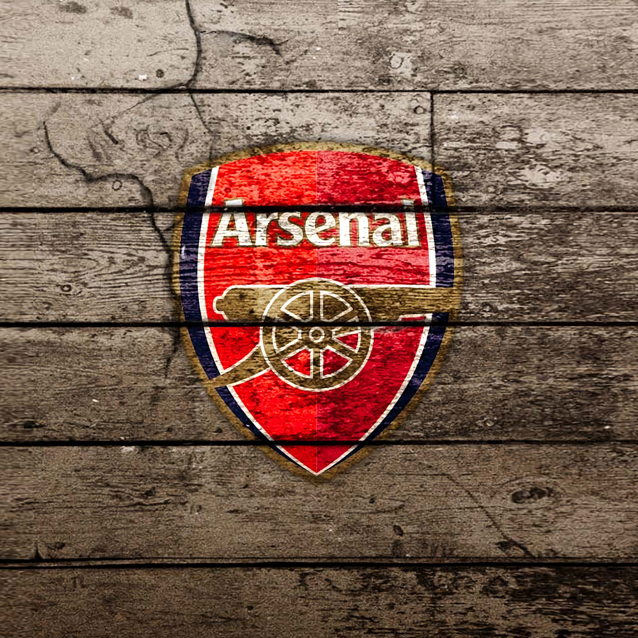 Fondo de pantalla Wooden Arsenal Badge 2048x2048