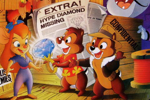 Das Chip and Dale Rescue Rangers Wallpaper 480x320