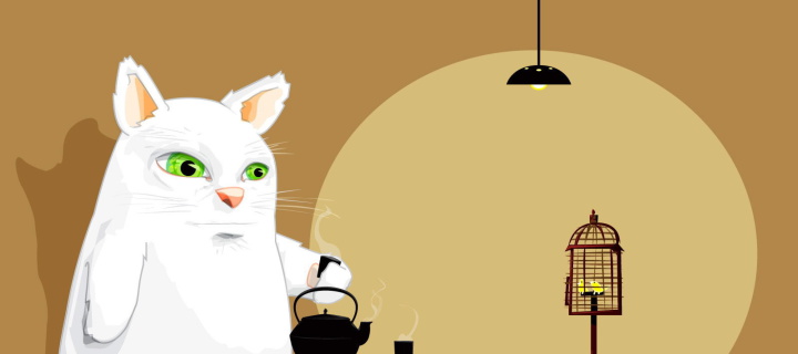 Screenshot №1 pro téma Japanese Cat Breakfast 720x320