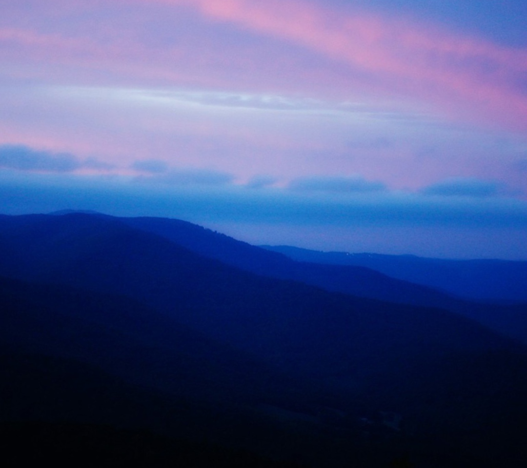 Das Blue And Pink Sky Wallpaper 1080x960