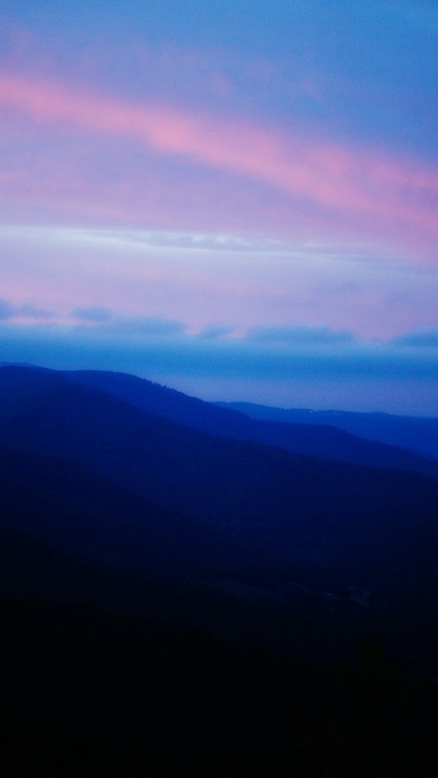 Blue And Pink Sky wallpaper 640x1136