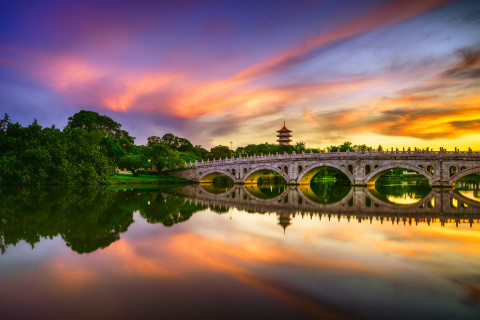 Fondo de pantalla Chinese Garden Singapore 480x320