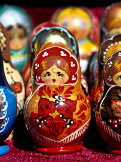 Matryoshka   Russian Dolls wallpaper 240x320