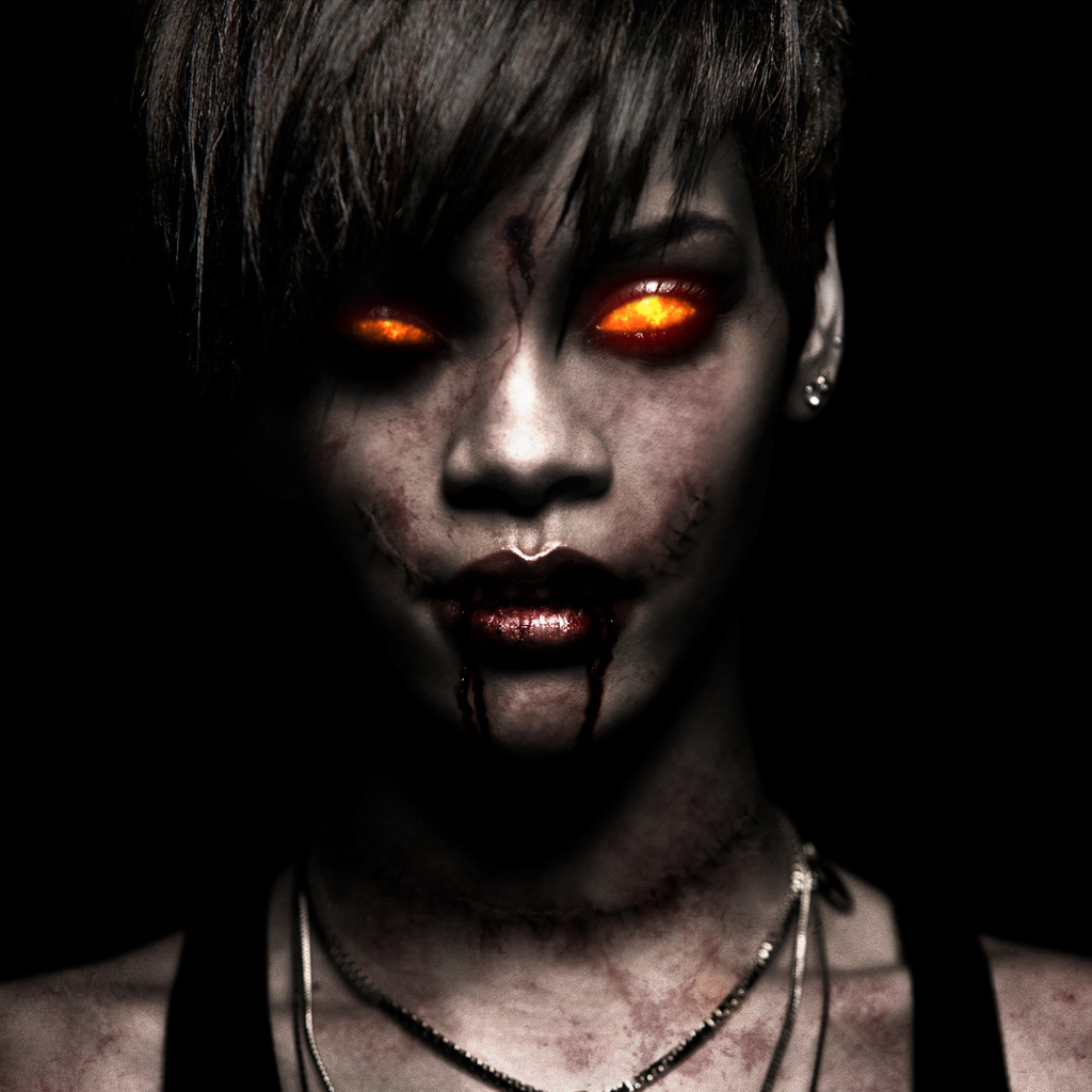 Das Rihanna Zombie Wallpaper 1024x1024