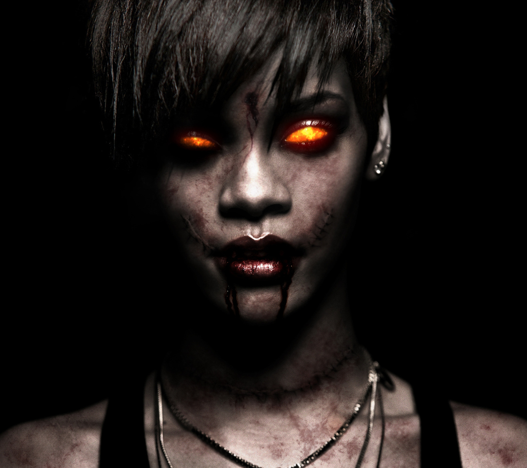 Fondo de pantalla Rihanna Zombie 1080x960