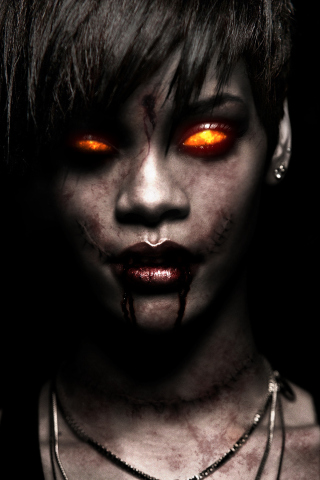Fondo de pantalla Rihanna Zombie 320x480