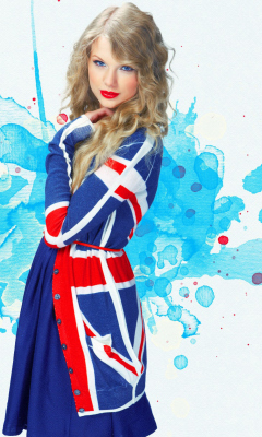 Taylor Swift British Flag Colors wallpaper 240x400