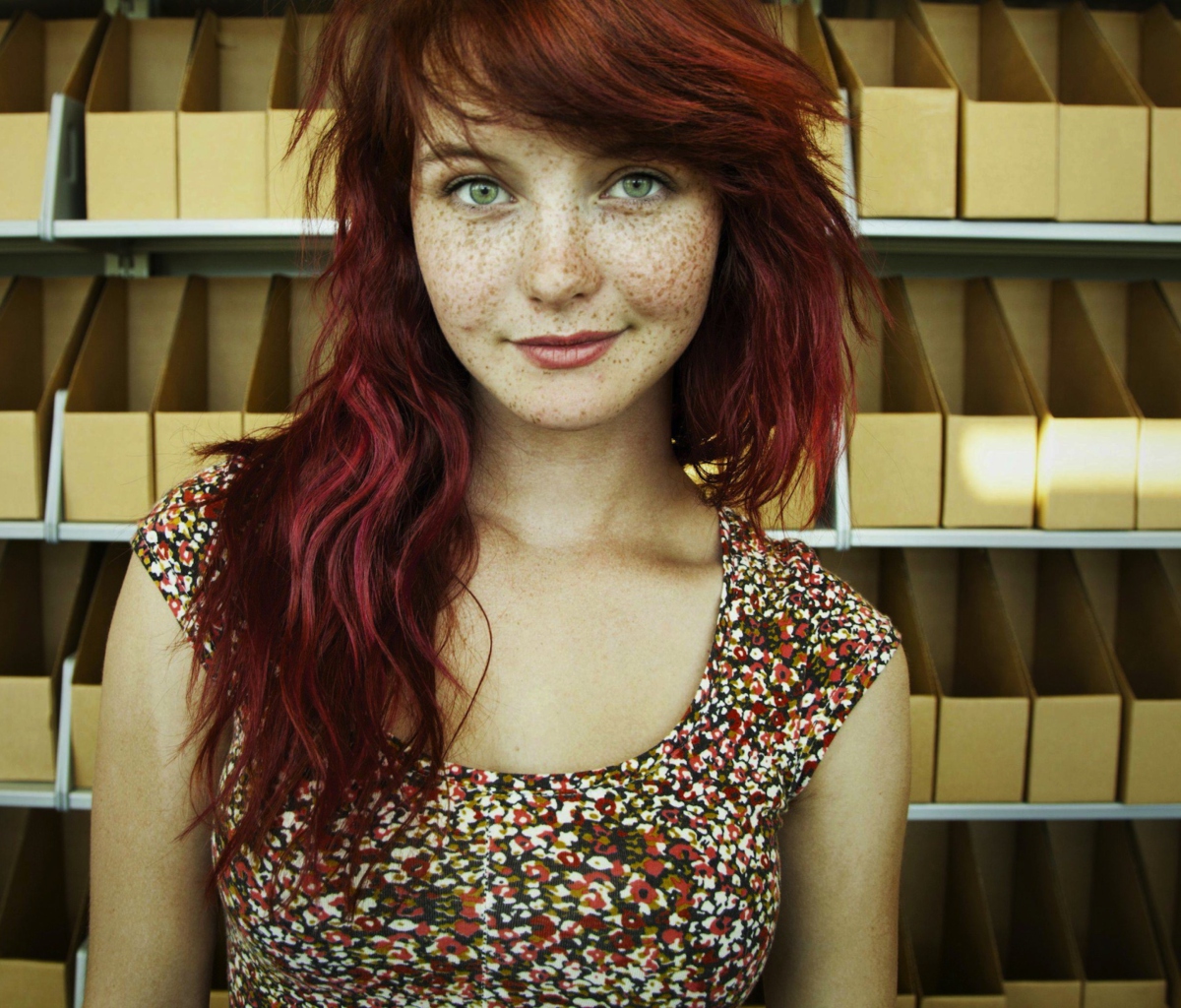 Beautiful Freckled Redhead wallpaper 1200x1024