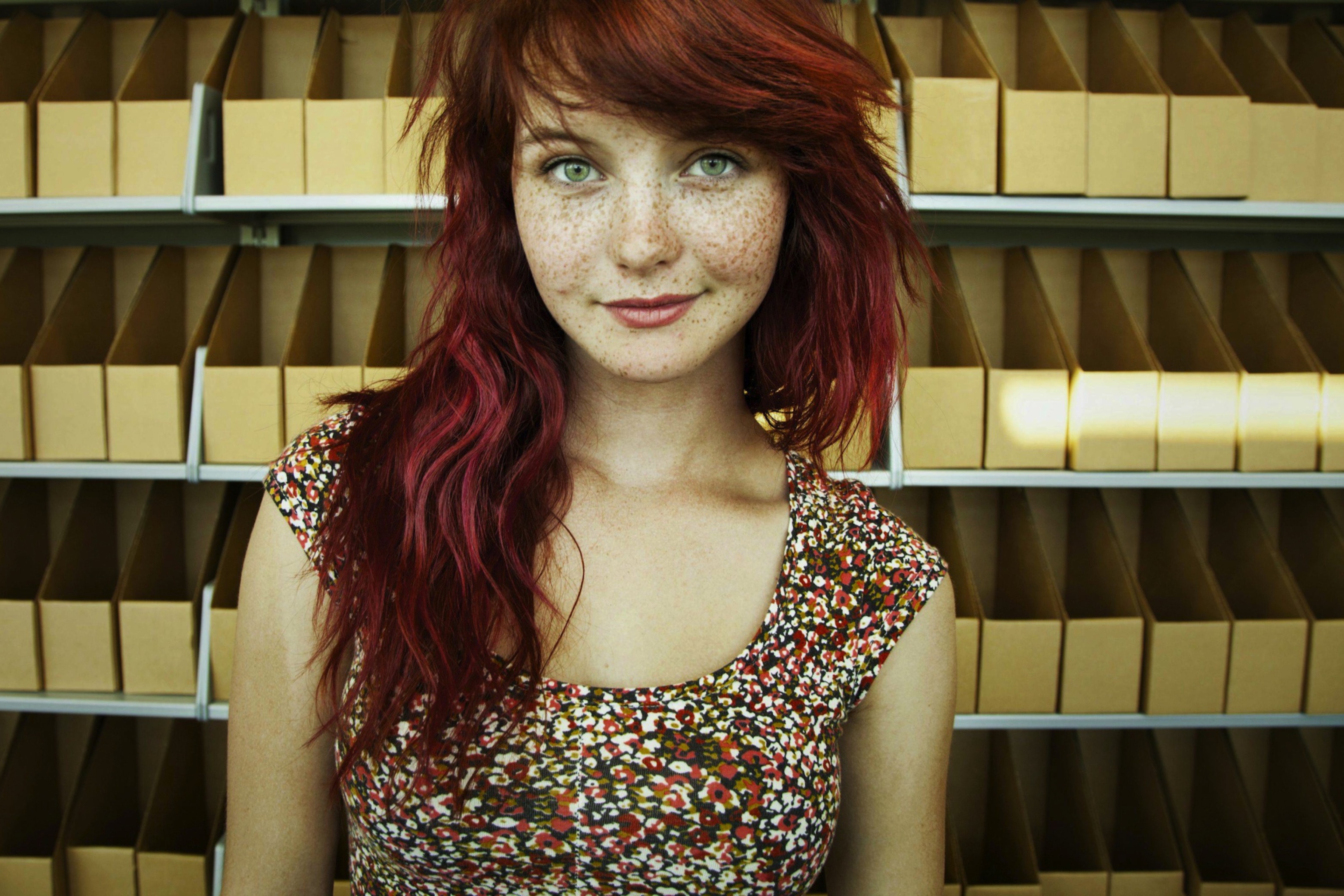 Beautiful Freckled Redhead wallpaper 2880x1920