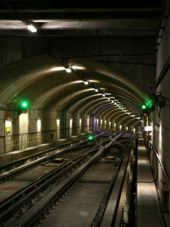 Deep Modern Subway Tunnel screenshot #1 240x320