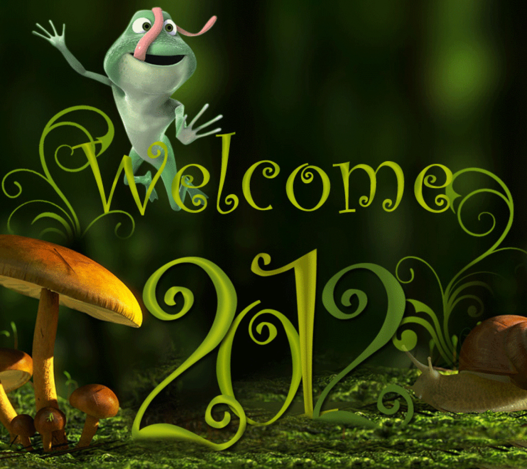 Das Welcome New Year 2012 Wallpaper 1080x960