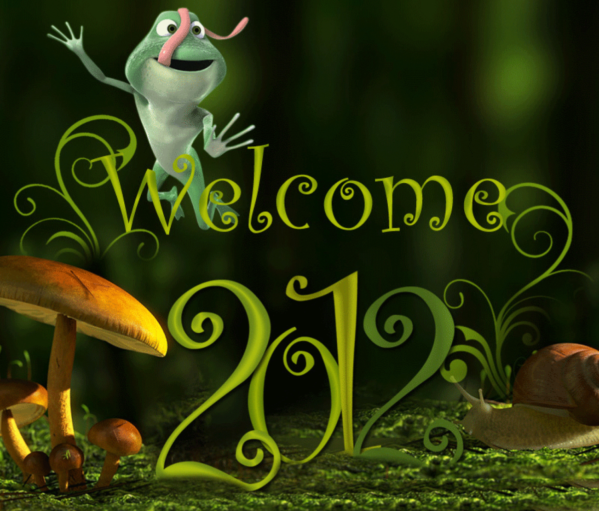 Welcome New Year 2012 wallpaper 1200x1024