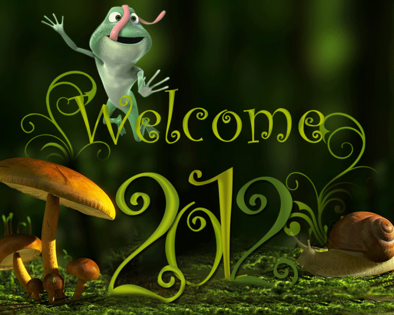 Fondo de pantalla Welcome New Year 2012 1280x1024