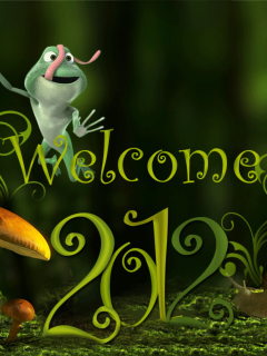 Welcome New Year 2012 wallpaper 240x320