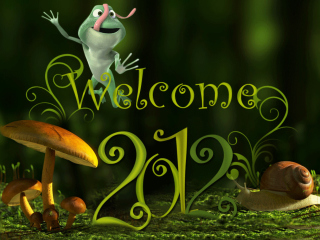Welcome New Year 2012 wallpaper 320x240