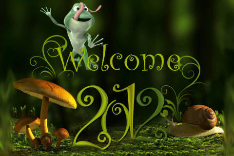 Welcome New Year 2012 wallpaper 480x320