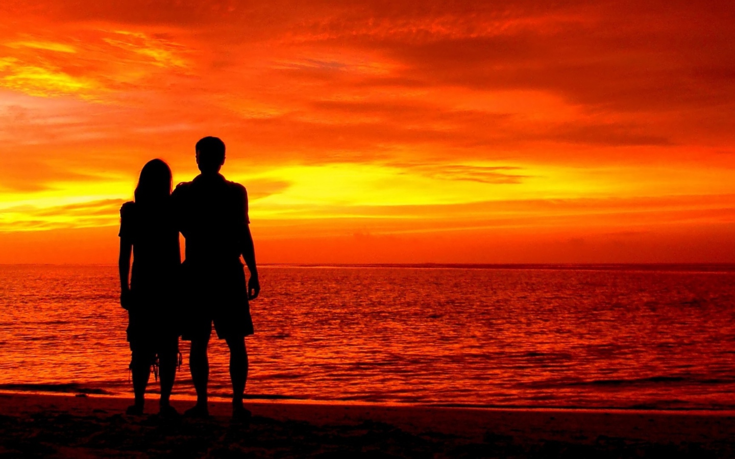 Screenshot №1 pro téma Romantic Silhouettes 1440x900