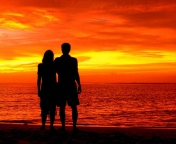 Fondo de pantalla Romantic Silhouettes 176x144