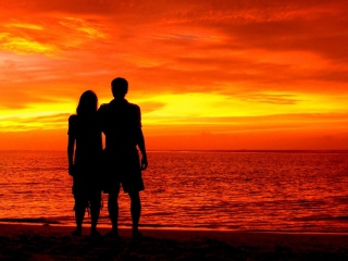 Romantic Silhouettes wallpaper 320x240