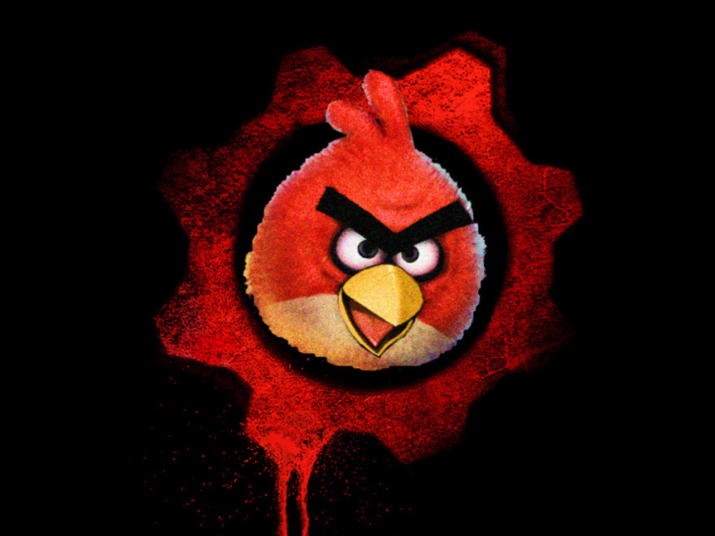 Big Angry Birds wallpaper 1024x768