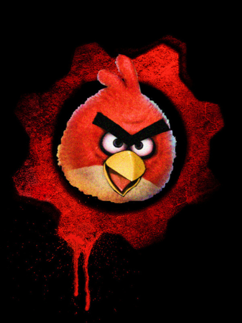 Big Angry Birds wallpaper 480x640