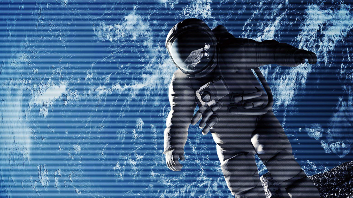 Das Cosmonaut In Space Wallpaper 1366x768