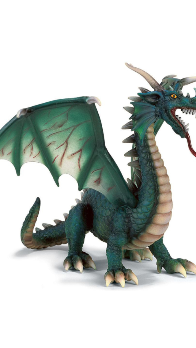 Fondo de pantalla Emerald Dragon 640x1136