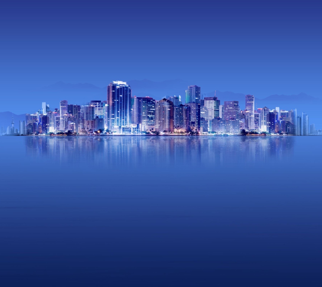 Das Blue City HD Wallpaper 1080x960
