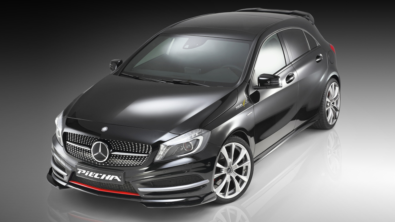 Screenshot №1 pro téma Mercedes A250 Piecha Tuning Front View 1366x768