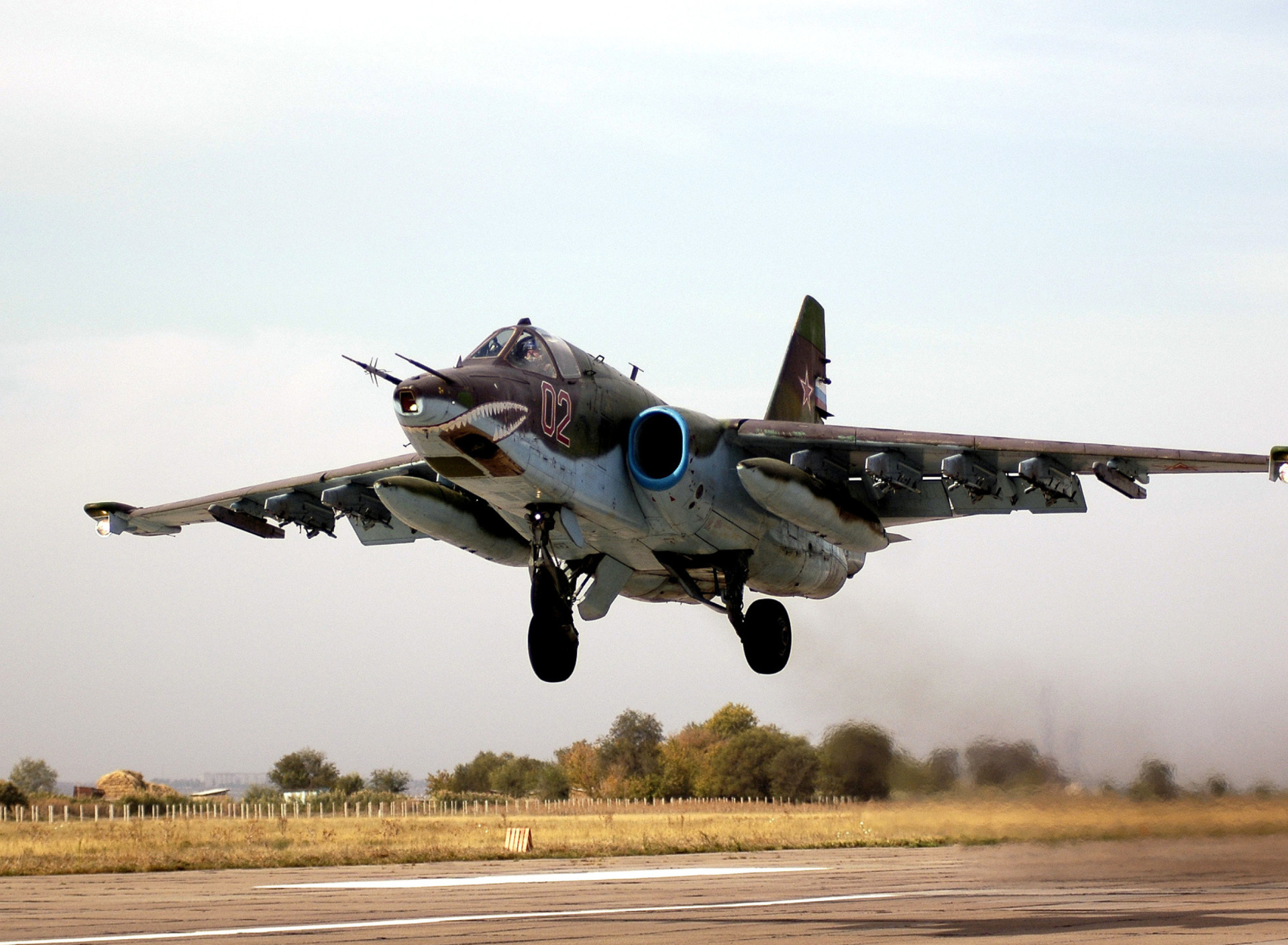 Обои Sukhoi Su 25 Frogfoot Ground Attack Aircraft 1920x1408