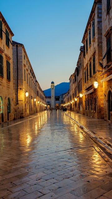 Das Stradun street in Dubrovnik, Croatia Wallpaper 360x640