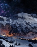 Das Night Mountain Wallpaper 128x160