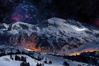 Free Night Mountain Picture for Android, iPhone and iPad