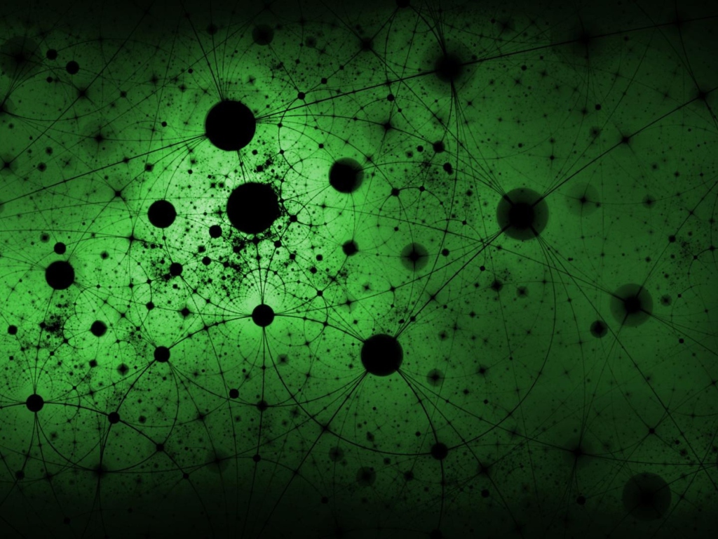 Abstract Green Circles wallpaper 1024x768