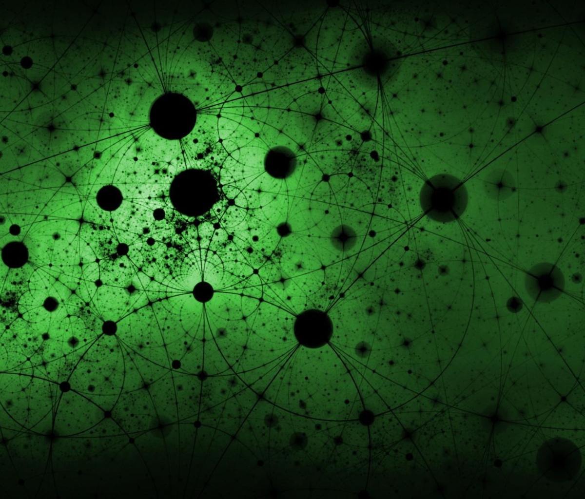 Abstract Green Circles wallpaper 1200x1024