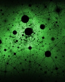 Abstract Green Circles wallpaper 128x160