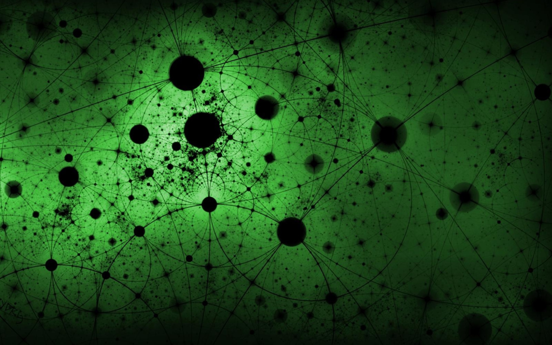 Обои Abstract Green Circles 1920x1200
